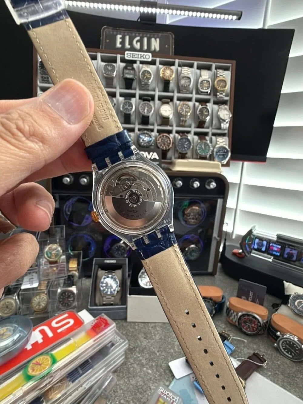 Swatch Automatic Hidden View SAK117 Skeleton Dial 1995 NOS Vintage